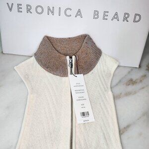 VERONICA BEARD TISTA turtleneck Dickey in Ivory Camel Knit